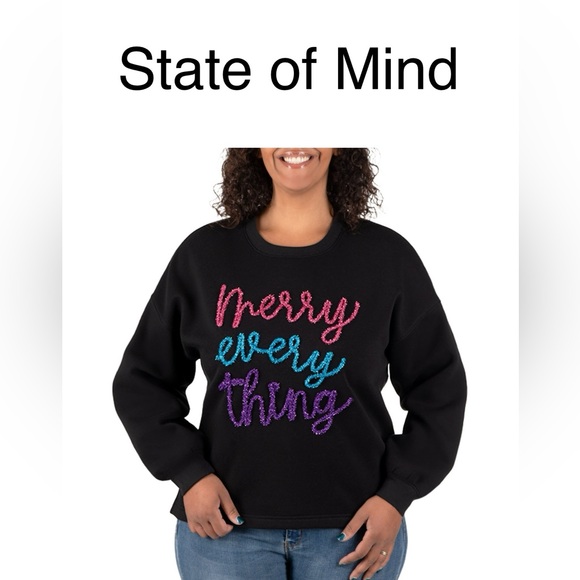 - State of mind ladies sweatshirt black color size 2xl - Picture 1 of 6